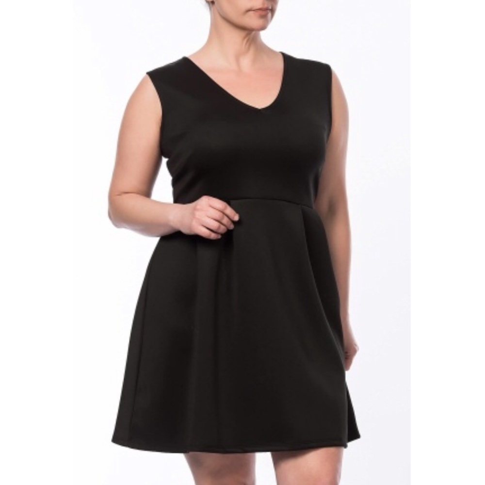 Patiskha Black fit flare dress